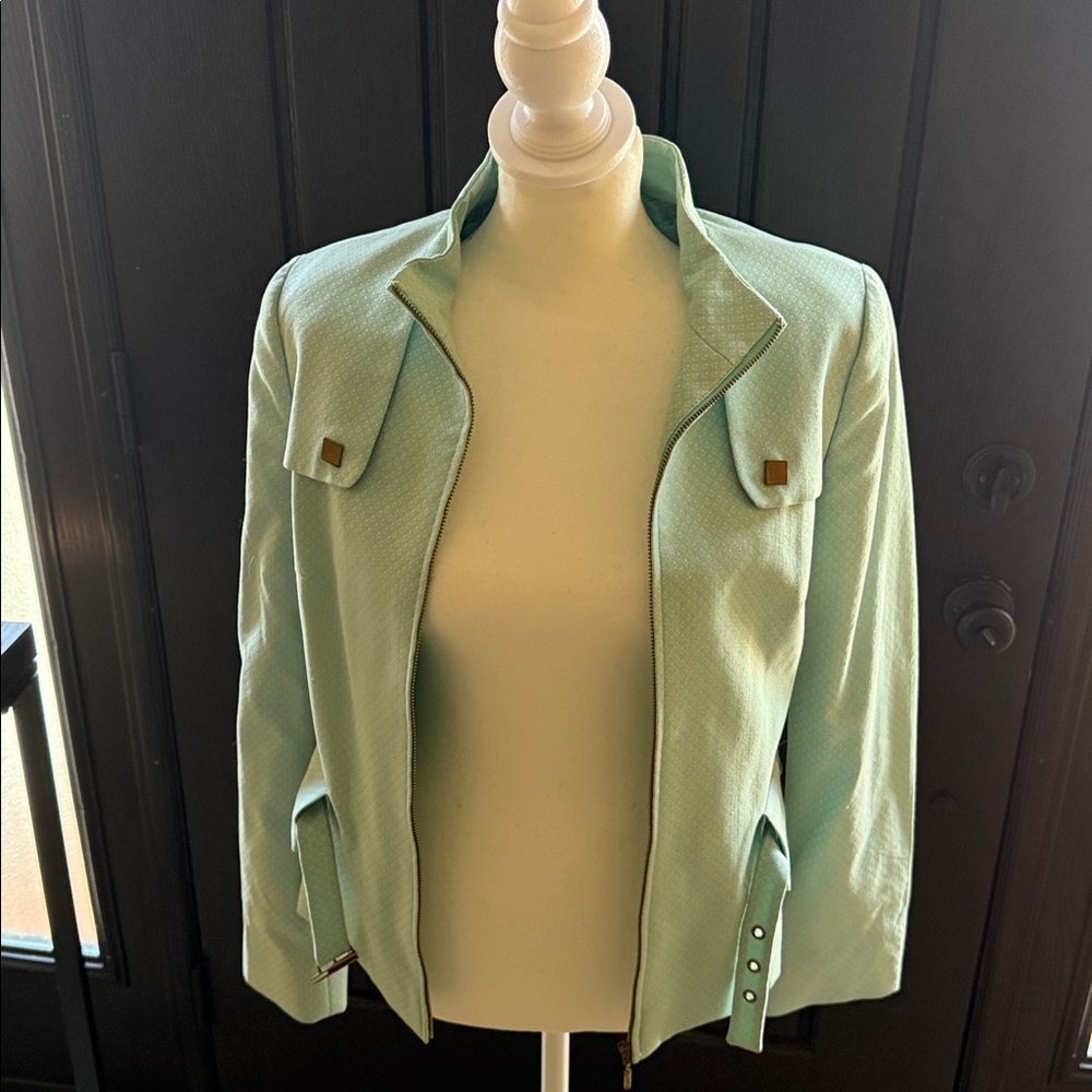VALENTINO Mint Green Utility Jacket - Picture 7 of 7